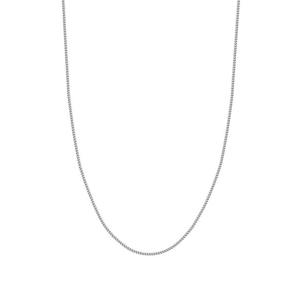 American Set Co 14k White Gold 1.7mm Hollow Square Franco Chain Necklace with Lobster Claw Clasp 